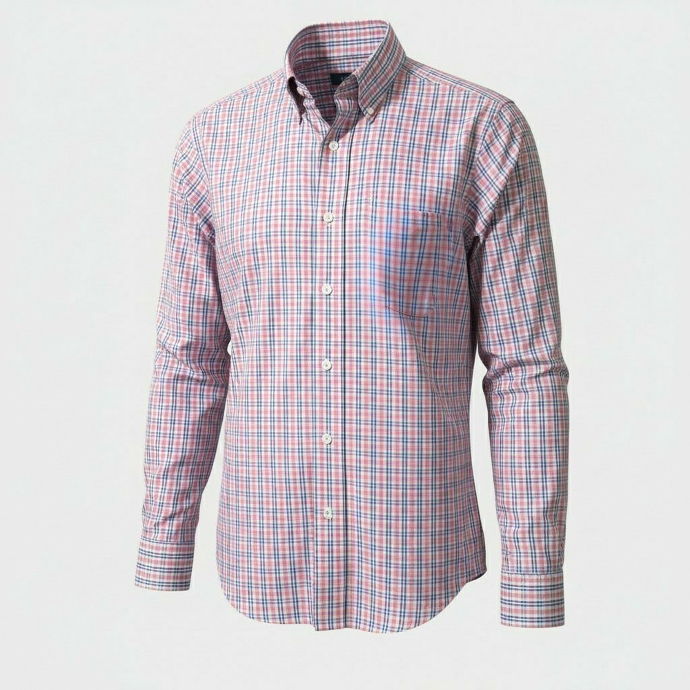 johnnie-O Novak Prep-Formance Shirt Mens Small Confetti Plaid JMWL7480 Button Up